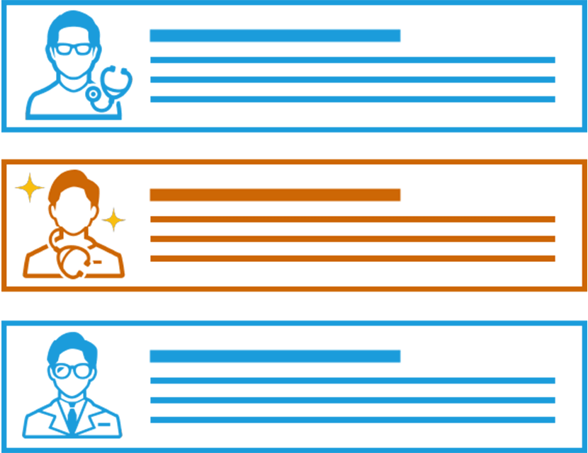 管理画面から採用候補の医師一覧を閲覧